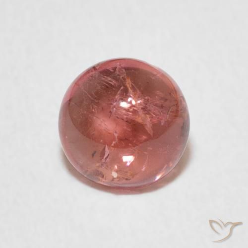 0.93ct 天然 覆盆子粉 碧玺, 圆形的, 透明