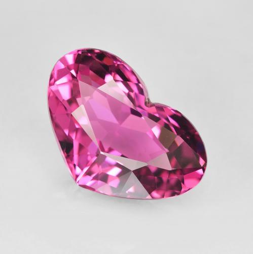 4.15ct 天然 葡萄 碧玺, 心形, VVS