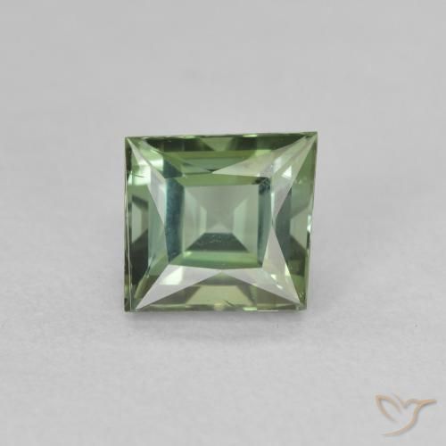 1.58ct 天然 淡土绿 碧玺, 花式切割, VVS