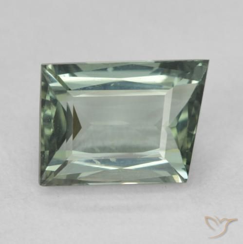 1.67ct 天然 中绿灰色 碧玺, 花式切割, VVS