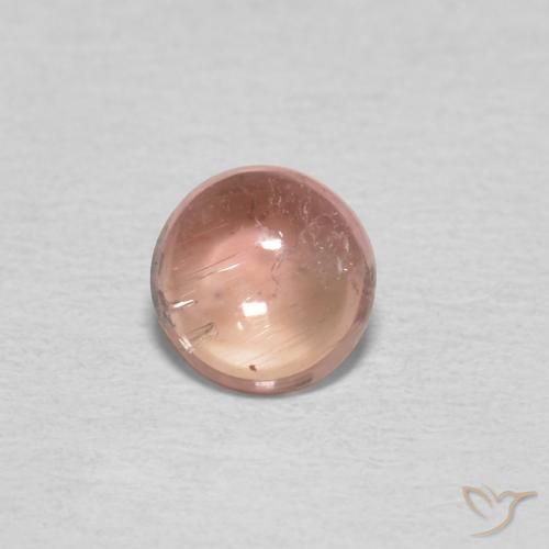 0.50ct 天然 鲑肉粉色 碧玺, 圆形的, 透明