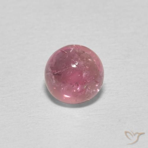 0.51ct 天然 中品红色 碧玺, 圆形的, 透明