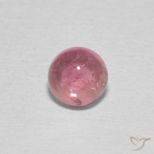 0.51ct 天然 中品红色 碧玺, 圆形的, 透明