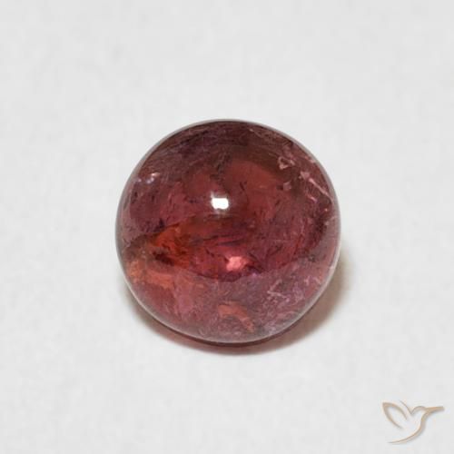 0.64ct 天然 深酒红色 碧玺, 圆形的, 透明