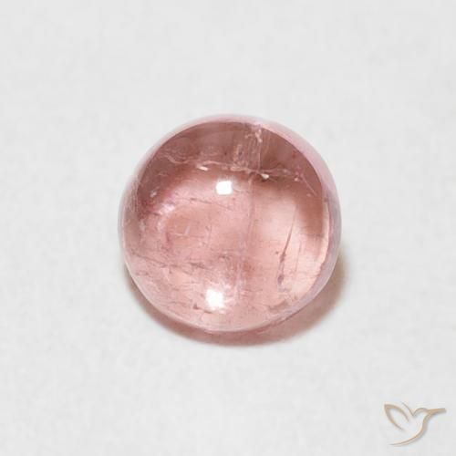 0.63ct 天然 浅粉色 碧玺, 圆形的, 透明