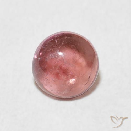 0.61ct 天然 淡糖苹果红 碧玺, 圆形的, 透明