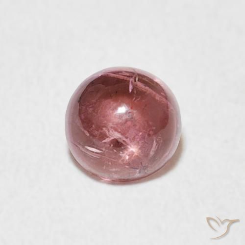 0.55ct 天然 深粉色 碧玺, 圆形的, 透明