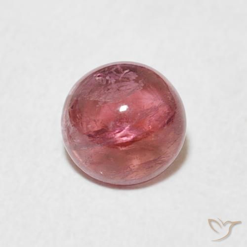 0.91ct 天然 水果潘趣酒红 碧玺, 圆形的, 透明