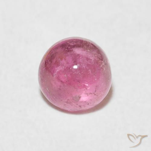 0.65ct 天然 泡泡糖粉色 碧玺, 圆形的, 透明