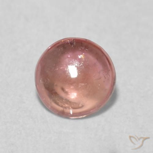 0.40ct 天然 橙粉色 碧玺, 圆形的, 透明