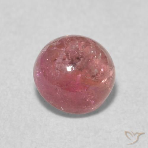 0.63ct 天然 深粉色 碧玺, 圆形的, 透明