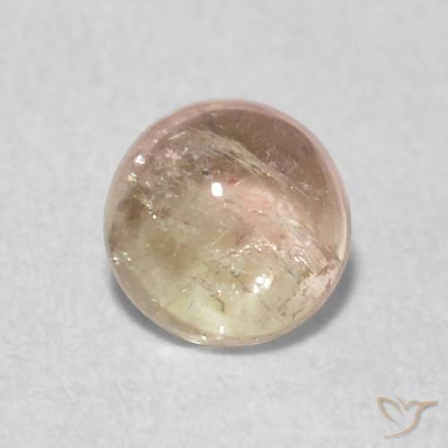 0.49ct 天然 橙粉色 碧玺, 圆形的, 透明