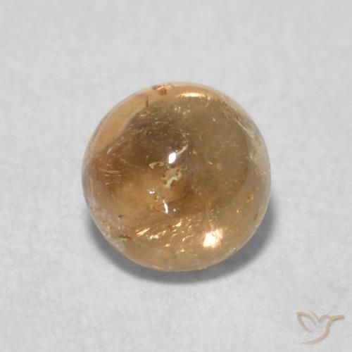 0.62ct 天然 金桃 碧玺, 圆形的, 透明