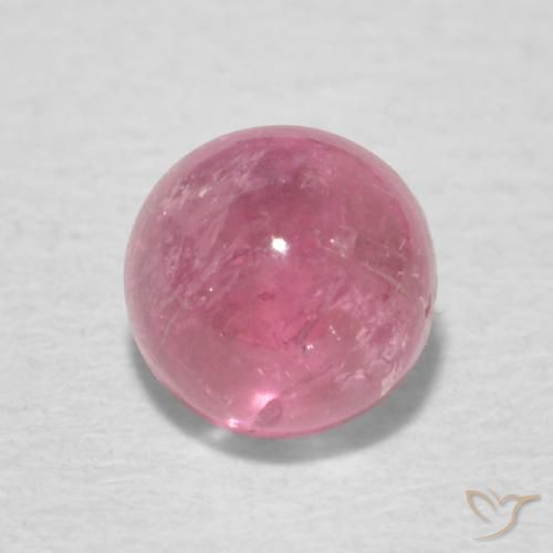 0.74ct 天然 艳粉色 碧玺, 圆形的, 透明