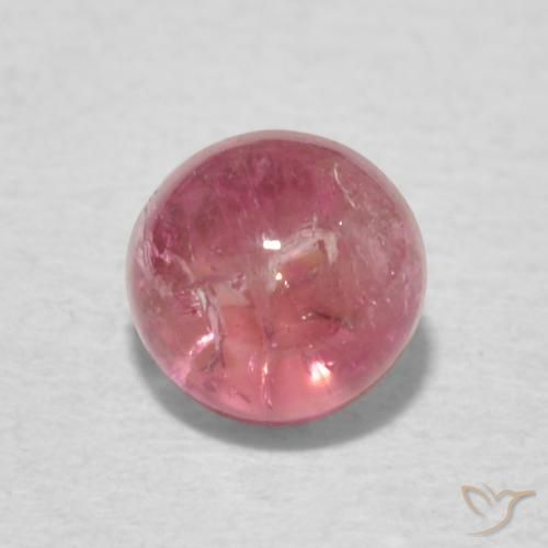 0.74ct 天然 粉红色调 碧玺, 圆形的, 透明