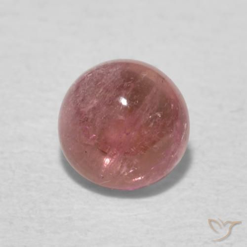 0.59ct 天然 橙粉色 碧玺, 圆形的, 透明