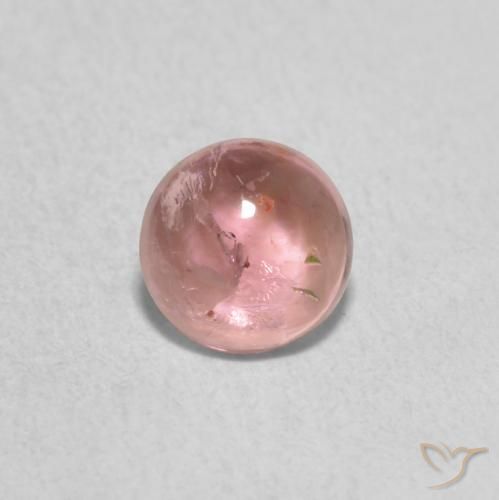0.82ct 天然 泡泡糖粉色 碧玺, 圆形的, 透明