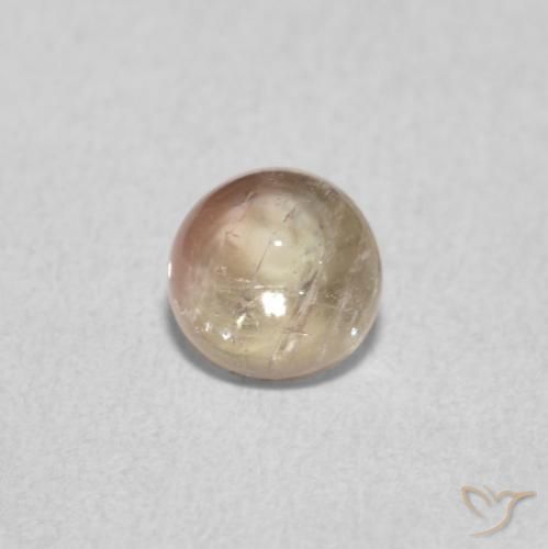 0.71ct 天然 非常浅的橙色 碧玺, 圆形的, 透明