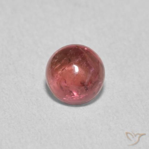 0.69ct 天然 Medium Dark-Pink 碧玺, 圆形的, 透明