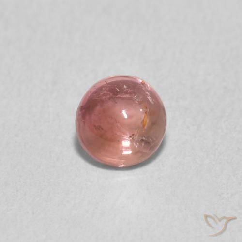 0.58ct 天然 覆盆子粉 碧玺, 圆形的, 透明