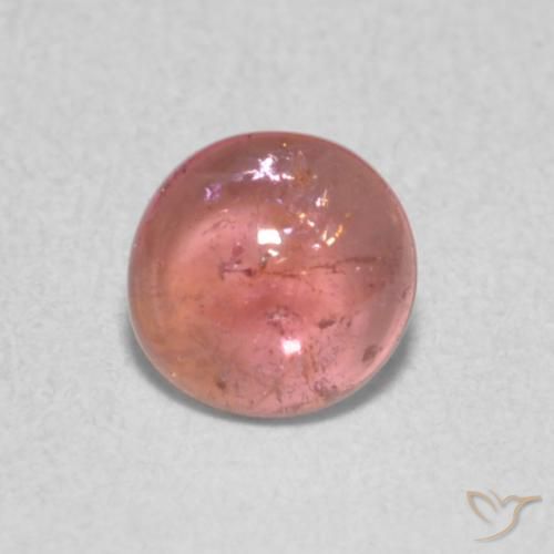 0.48ct 天然 橙粉色 碧玺, 圆形的, 透明