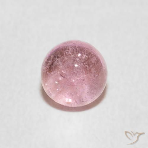 0.70ct 天然 淡泡泡糖粉色 碧玺, 圆形的, 透明