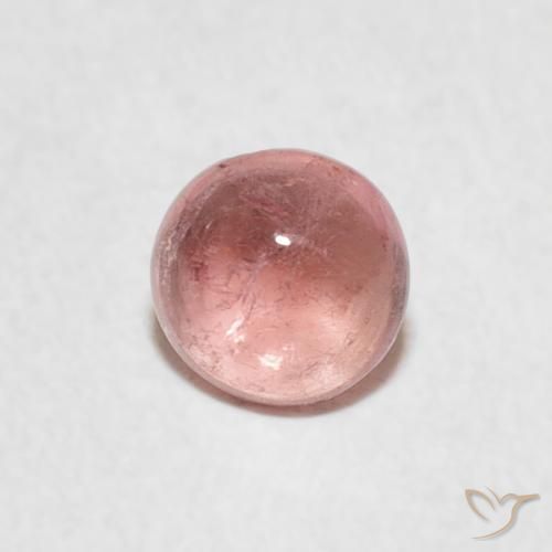 0.57ct 天然 浅粉色 碧玺, 圆形的, 透明