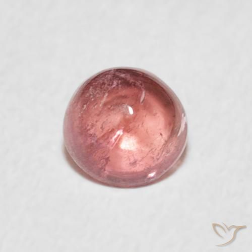 0.72ct 天然 橙粉色 碧玺, 圆形的, 透明
