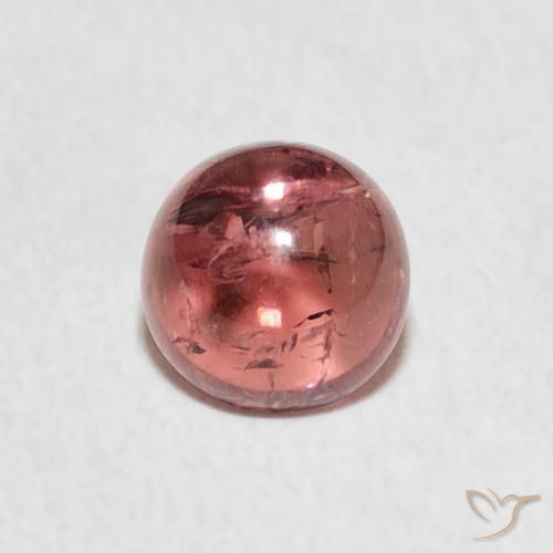 1.00ct 天然 深粉色 碧玺, 圆形的, 透明