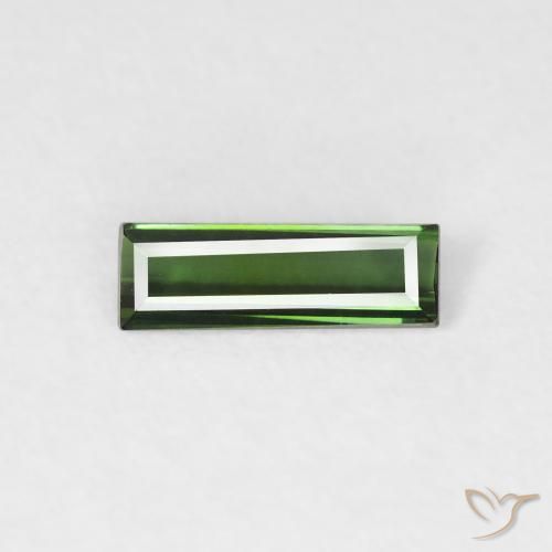 0.45ct 天然 Medium Dark-Green 碧玺, 狭长方形, VVS-VS