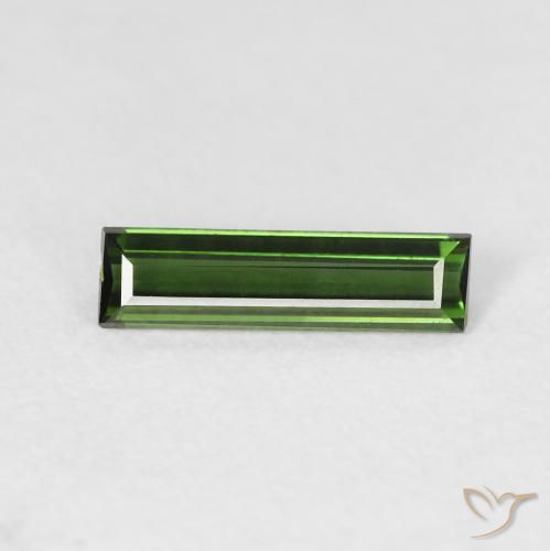 0.57ct 天然 暗绿色 碧玺, 狭长方形, VVS-VS