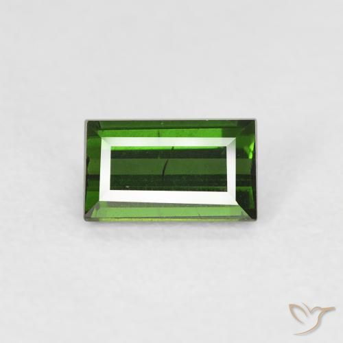 0.55ct 天然 深绿色 碧玺, 狭长方形, VS