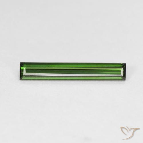 1.14ct 天然 暗绿色 碧玺, 狭长方形, VVS-VS