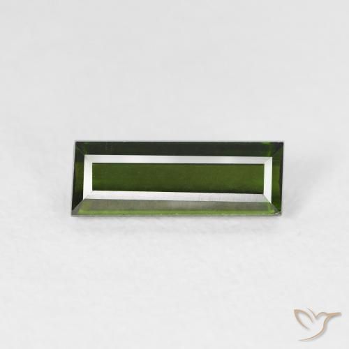 1.08ct 天然 中绿色 碧玺, 狭长方形, VVS-VS