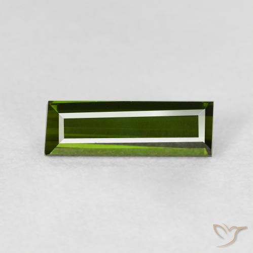 0.96ct 天然 暗绿色 碧玺, 狭长方形, VVS-VS