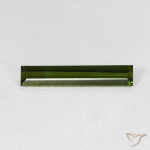 1.00ct 天然 森林绿 碧玺, 狭长方形, VVS-VS