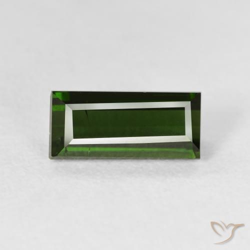 1.71ct 天然 暗绿色 碧玺, 狭长方形, VS