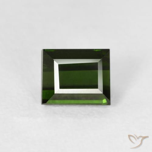 0.98ct 天然 森林绿 碧玺, 狭长方形, VVS-VS
