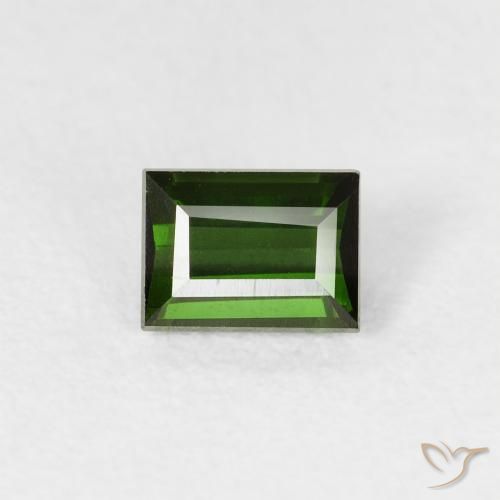 0.52ct 天然 深绿色 碧玺, 狭长方形, VVS-VS