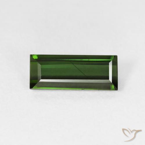 1.47ct 天然 暗绿色 碧玺, 狭长方形, VVS-VS