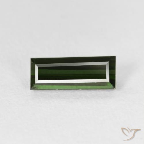 1.12ct 天然 暗绿色 碧玺, 狭长方形, VVS-VS