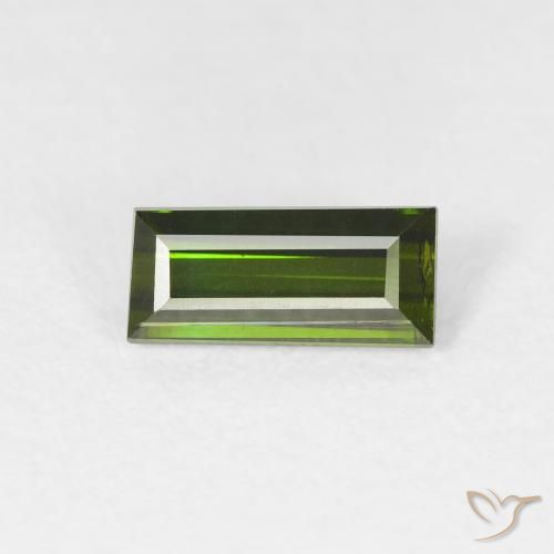 0.88ct 天然 森林绿 碧玺, 狭长方形, VS