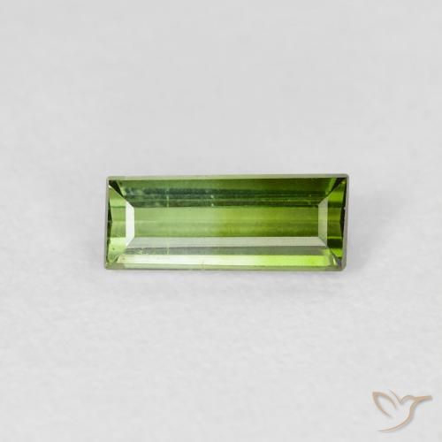 0.65ct 天然 暖绿 碧玺, 狭长方形, VVS-VS