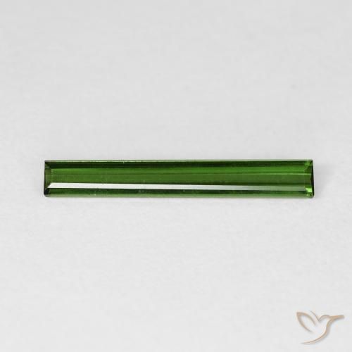 0.81ct 天然 暗绿色 碧玺, 狭长方形, VVS-VS