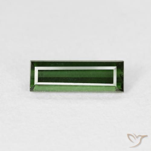0.79ct 天然 暗绿色 碧玺, 狭长方形, VVS-VS