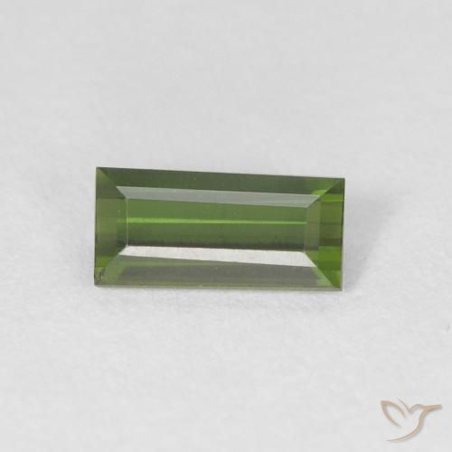0.52ct 天然 深绿色 碧玺, 狭长方形, VVS