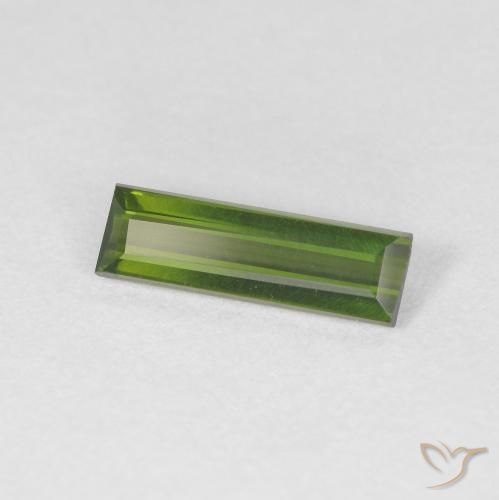 0.75克拉天然碧玺，狭长方形，VVS