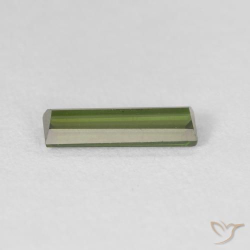 0.75克拉天然碧玺，狭长方形，VVS
