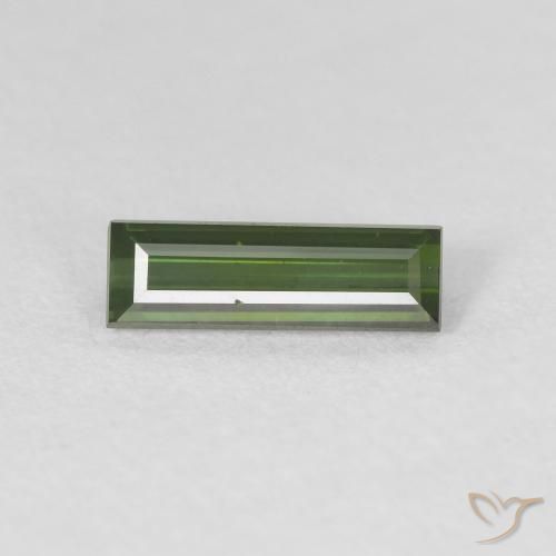 0.72ct 天然 暗绿色 碧玺, 狭长方形, VVS
