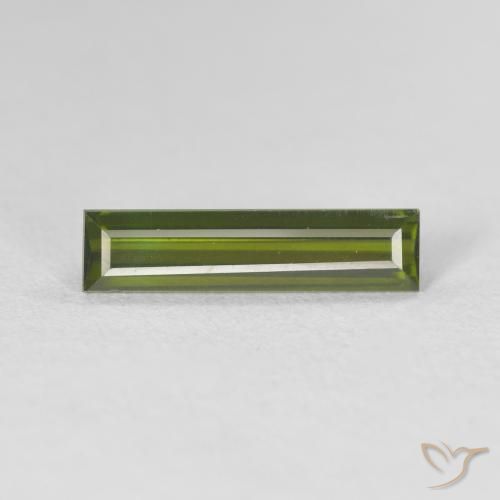 1.00ct 天然 大地绿 碧玺, 狭长方形, VVS